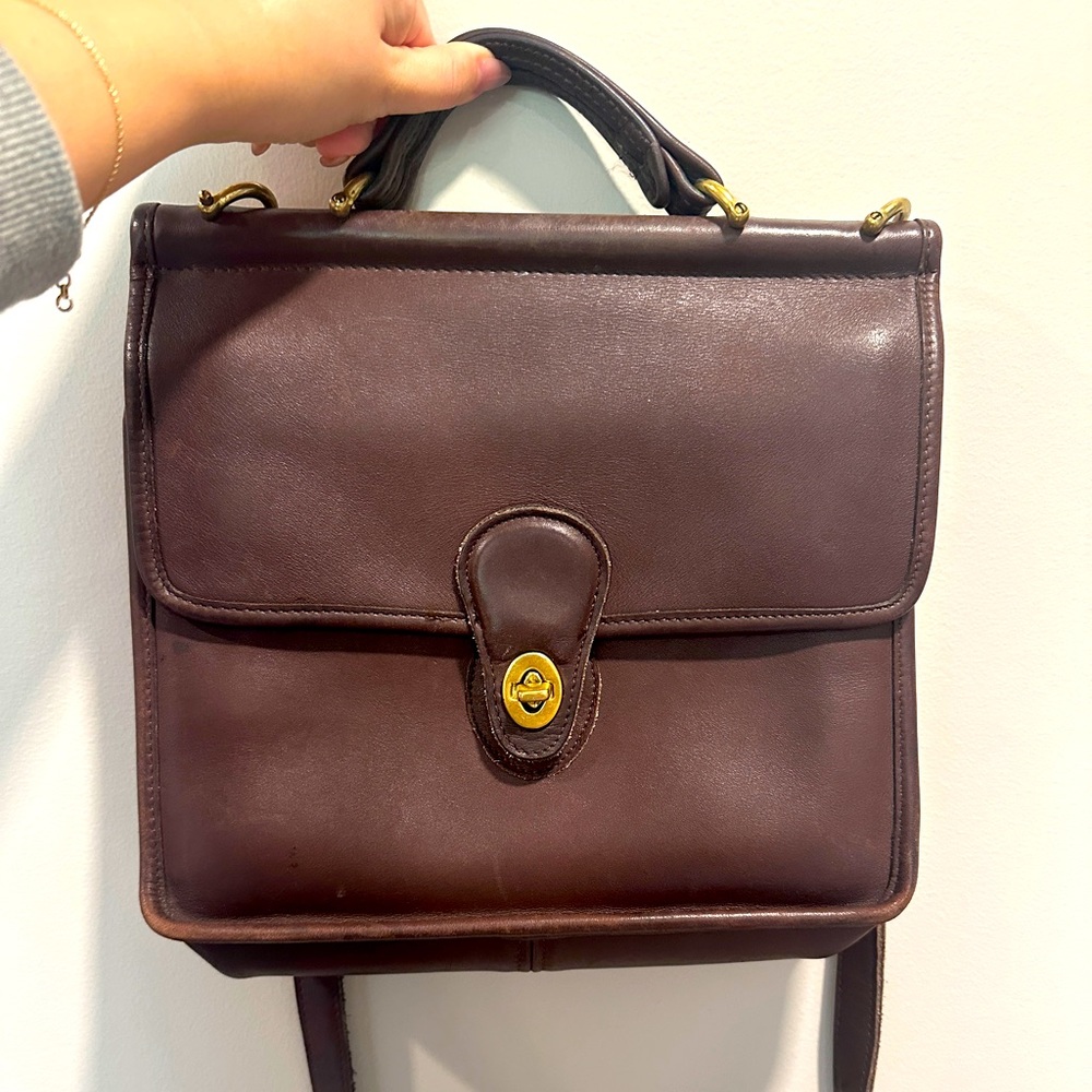 💼 COACH Willis. Brown Glove Leather Crossbody (+Adjustable Strap)